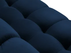 Sofá|Cosmopolitan Design - Sofá de canto esquerdo "Bali" 5 lugares em veludo azul real - 293x185x75cm Azul escuro