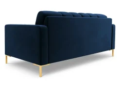 Sale Cosmopolitan Design - Sofá "Bali" 2 lugares em veludo azul real - 152x92x75cm Azul escuro