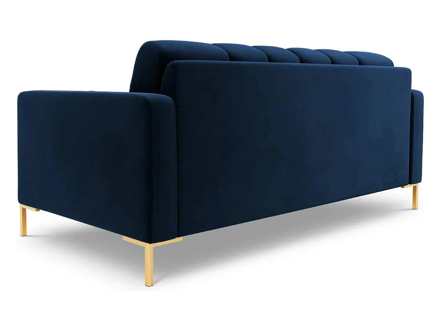 Sale Cosmopolitan Design - Sofá "Bali" 2 lugares em veludo azul real - 152x92x75cm Azul escuro