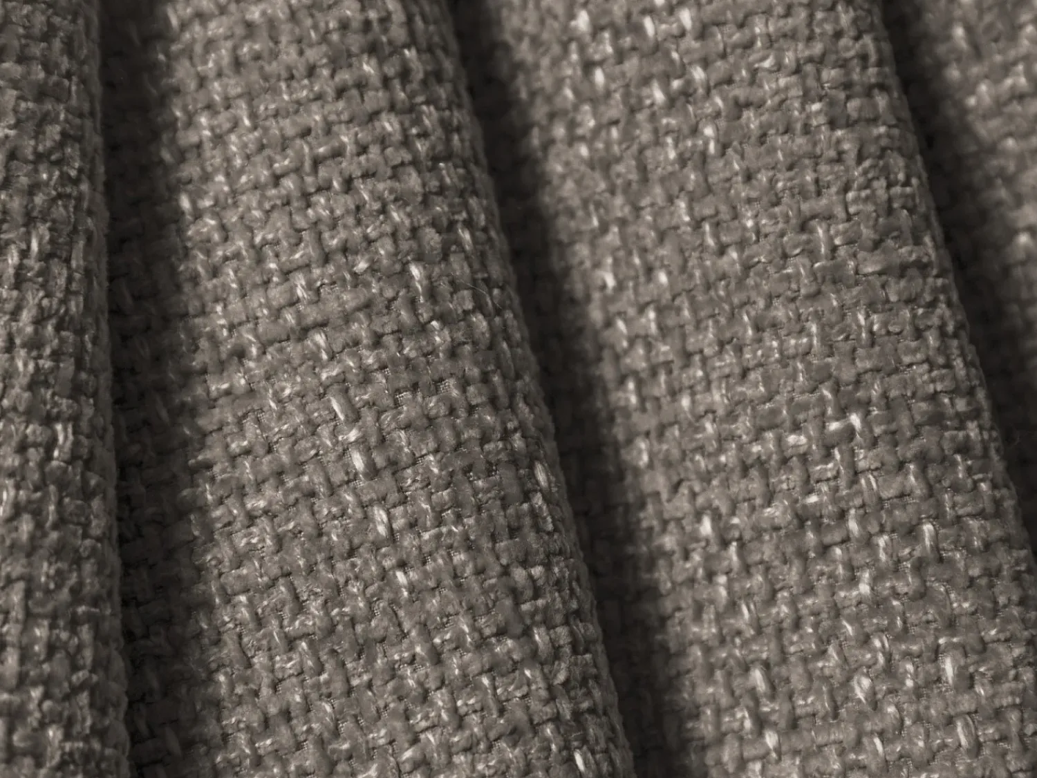 Sofá*Cosmopolitan Design - Sofá de canto simétrico "Tulum" 5 lugares em tecido chenille cinza - 255x255x70cm Cinzento