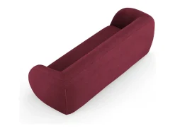 Sofá*Cosmopolitan Design - Sofá "Essen" 3 lugares em tecido bouclé - 230x95x86cm Bordeaux