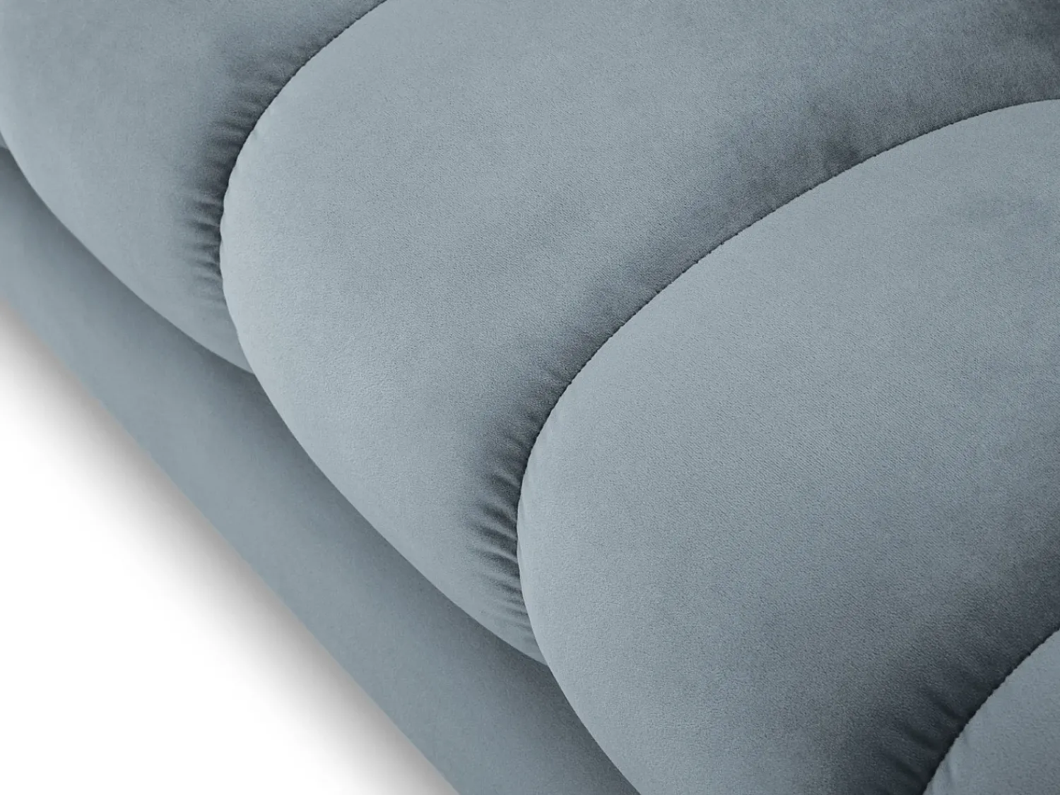 Cosmopolitan Design - Sofá de canto direito "Bali" 5 lugares em veludo - 293x185x75cm^ Sofá