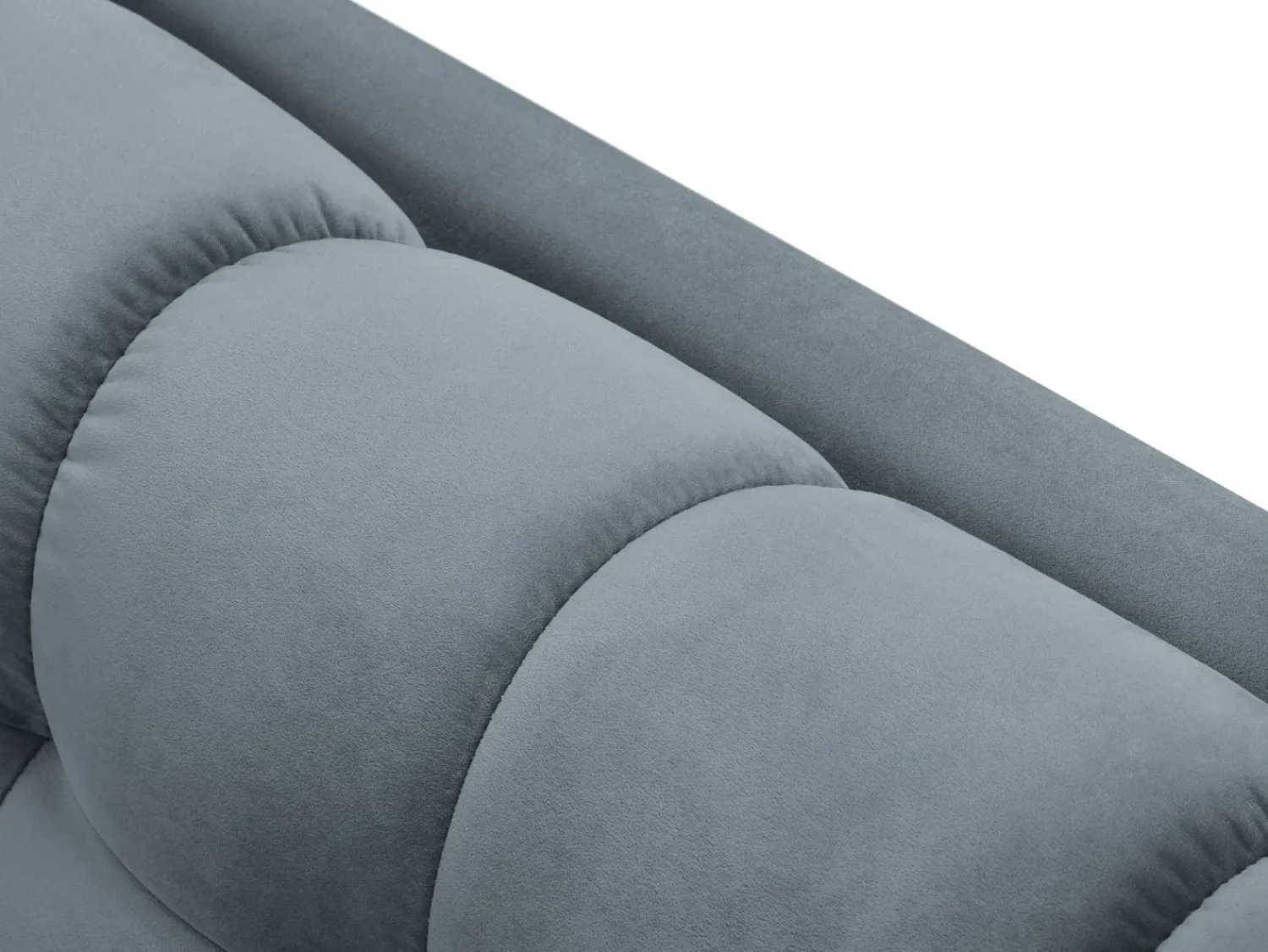 Cosmopolitan Design - Sofá de canto direito "Bali" 5 lugares em veludo - 293x185x75cm^ Sofá
