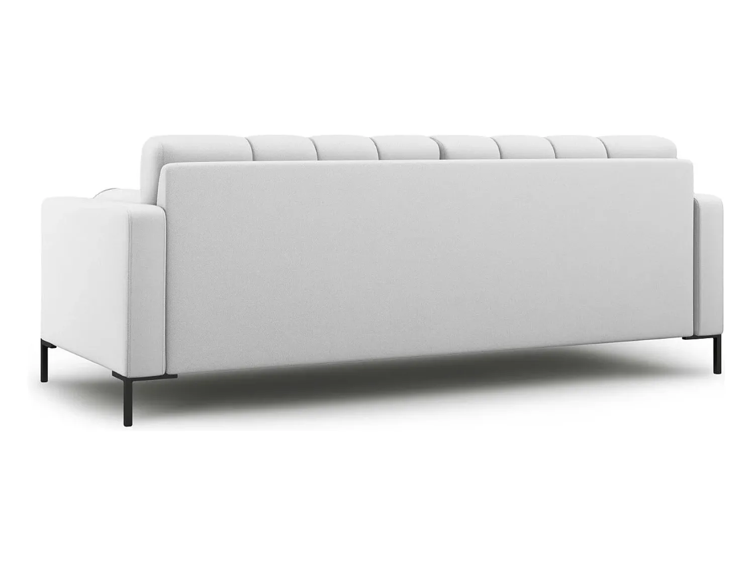 Sofá*Cosmopolitan Design - Sofá "Bali" 4 lugares em tecido estrutural cinza claro - 217x92x75cm Cinzento claro