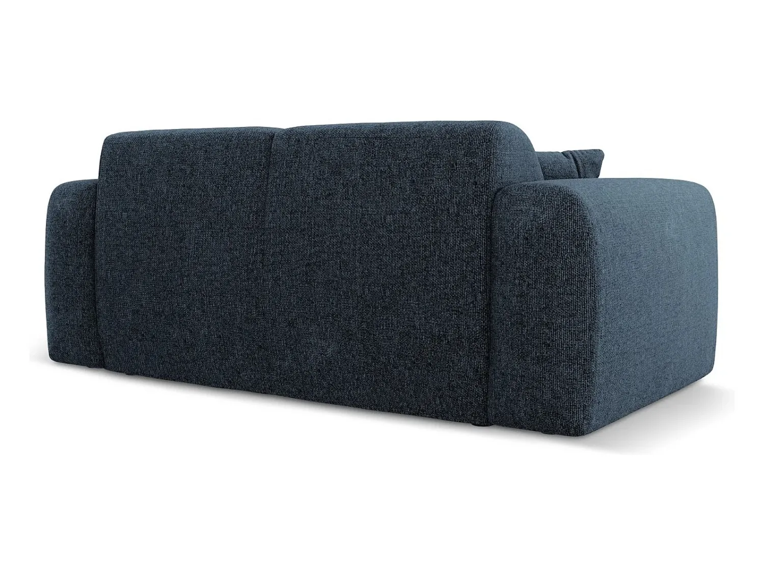 Sofá*Cosmopolitan Design - Sofá "Nolio" 2 lugares em tecido chenille azul real - 170x95x72cm Azul escuro