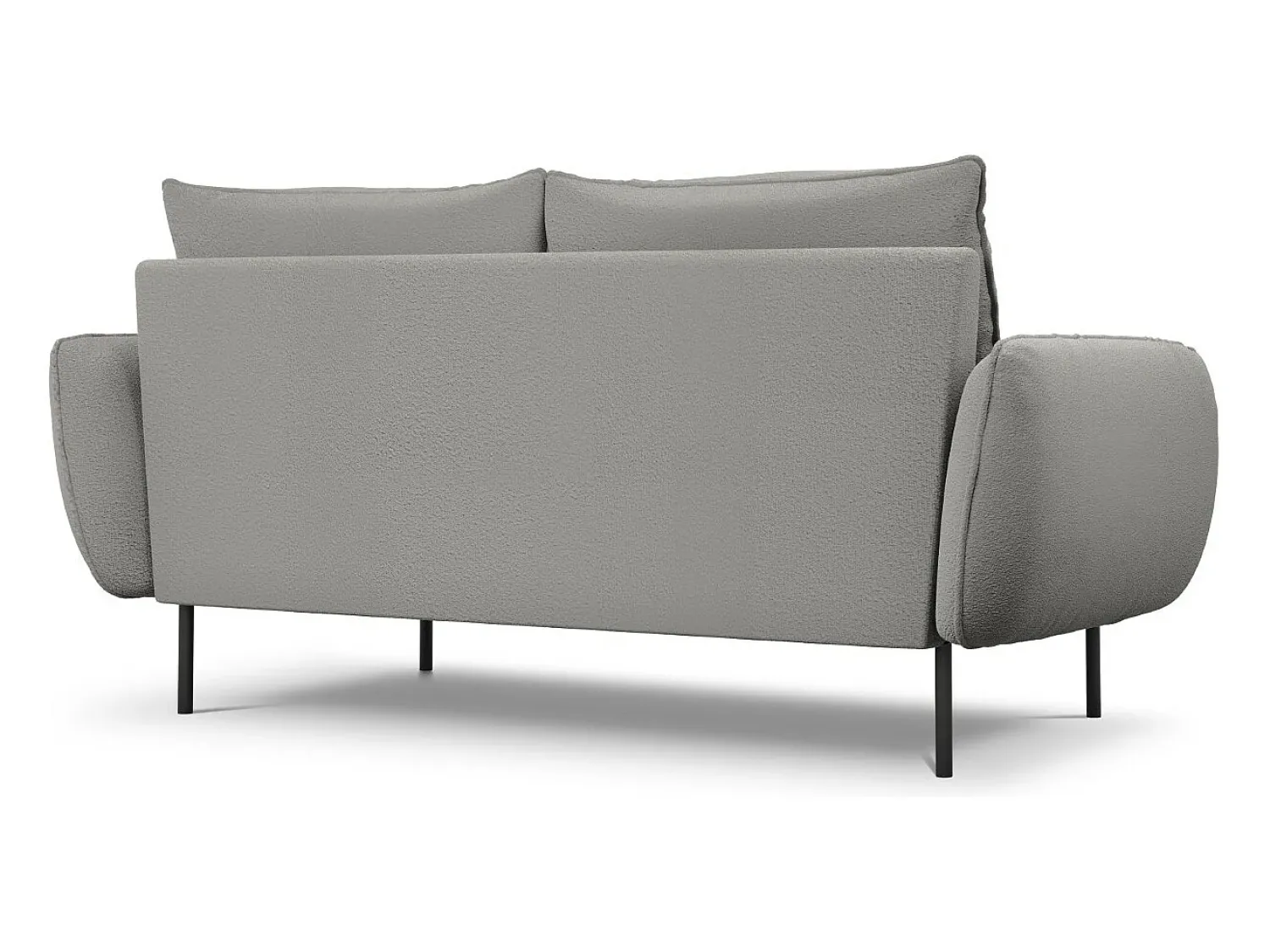 Sofá*Cosmopolitan Design - Sofá "Vienna" 2 lugares em tecido bouclé cinza - 160x92x95cm Cinzento