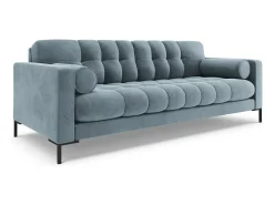 Sofá|Cosmopolitan Design - Sofá "Bali" 3 lugares em veludo - 177x92x75cm Azul claro