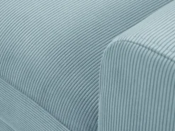 Sofá|Cosmopolitan Design - Sofá convertível de canto esquerdo com caixa de arrumação "Kyoto" 4 lugares em veludo cotelê - 241x145x88cm Azul claro