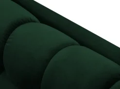 Cosmopolitan Design - Sofá "Bali" 3 lugares em veludo verde garrafa - 177x92x75cm^ Sofá