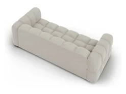 Cosmopolitan Design - Sofá modular "Sky" 4 lugares em veludo claro - 244x102x75cm^ Sofá