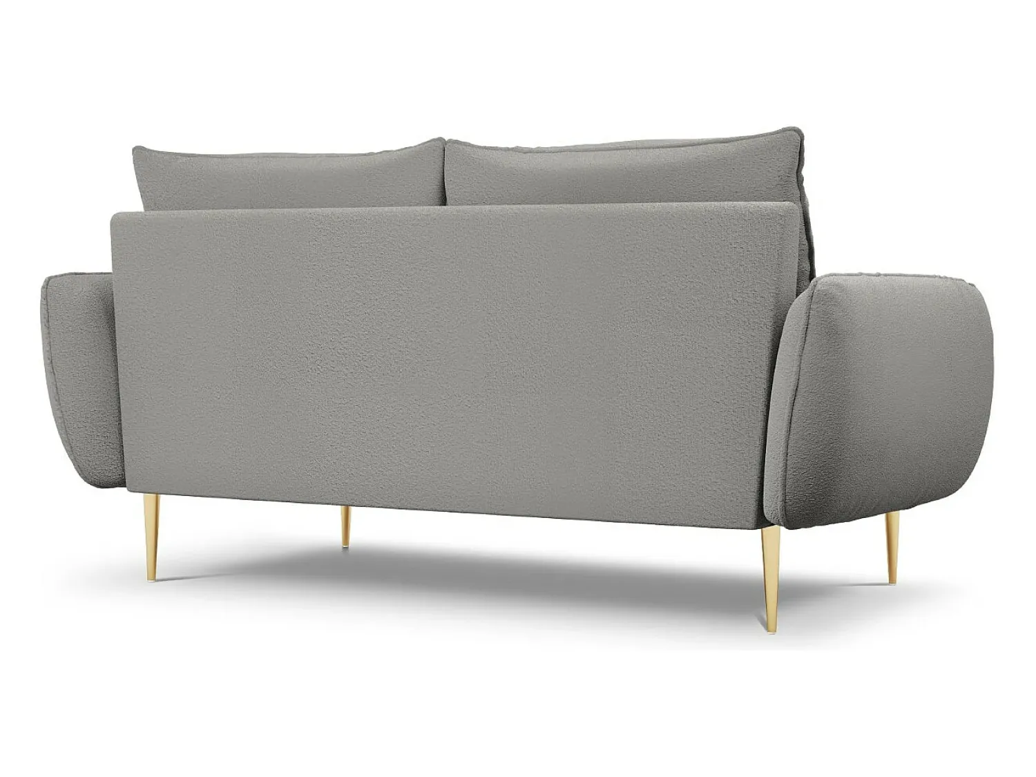 Sofá|Cosmopolitan Design - Sofá "Vienna" 2 lugares em tecido bouclé cinza - 160x92x95cm Cinzento