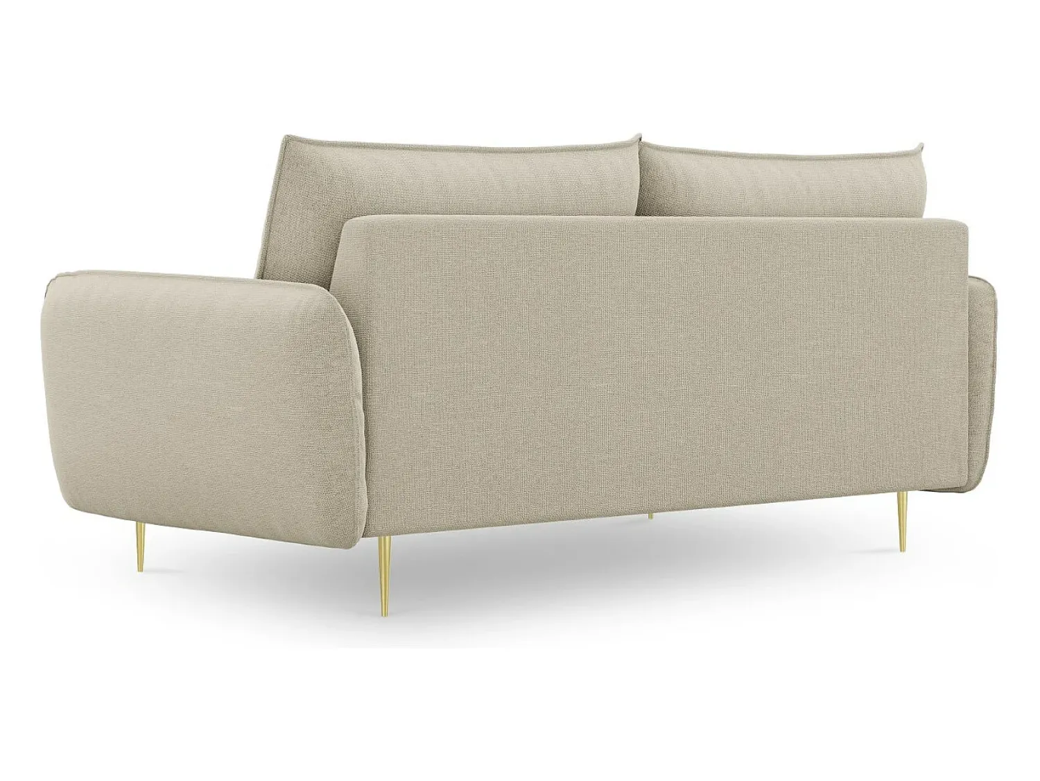 Clearance Cosmopolitan Design - Sofá "Vienna" 3 lugares em tecido estrutural - 200x92x95cm Bege