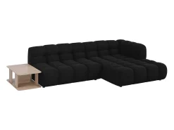 Sofá*Cosmopolitan Design - Sofá modular de canto direito "Sky" 4 lugares em veludo - 297x162x75cm Preto