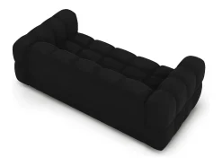 Sofá*Cosmopolitan Design - Sofá "Sky" 3 lugares em veludo - 214x102x75cm Preto