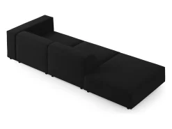 Online Cosmopolitan Design - Sofá esquerdo "Arendal" 4 lugares em veludo - 262x102x70cm Preto