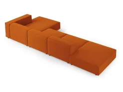 Cosmopolitan Design - Sofá de canto direito "Arendal" 5 lugares em veludo - 341x166x70cm^ Sofá