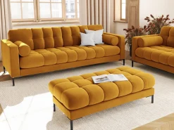 Cosmopolitan Design - Sofá "Bali" 4 lugares em veludo - 217x92x75cm^ Sofá