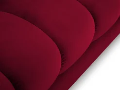 Sofá*Cosmopolitan Design - Sofá panorâmico "Bali" 7 lugares em veludo - 383x185x75cm Vermelho