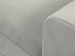 Sofá|Cosmopolitan Design - Sofá convertível de canto esquerdo com caixa de arrumação "Kyoto" 4 lugares em veludo cotelê cinza claro - 241x145x88cm Cinzento claro