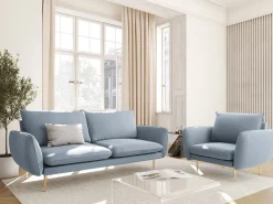 Cosmopolitan Design - Sofá "Vienna" 2 lugares em veludo - 160x92x95cm^ Sofá