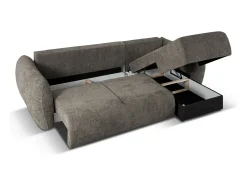 Clearance Cosmopolitan Design - Sofá convertível de canto direito com caixa de arrumação 