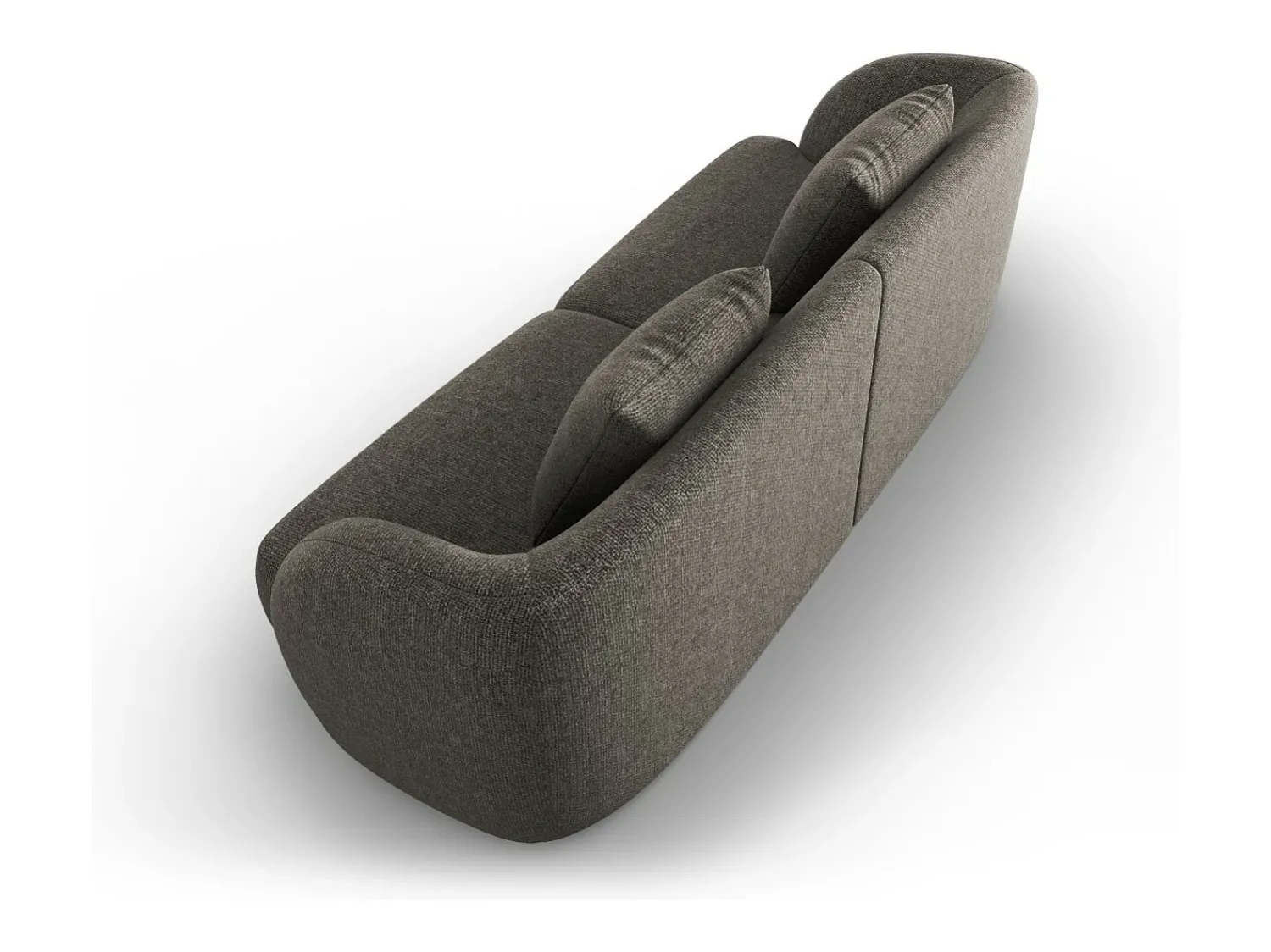 Sofá*Cosmopolitan Design - Sofá "Tulum" 2 lugares em tecido chenille cinza - 180x90x70cm Cinzento