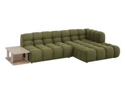 Sofá|Cosmopolitan Design - Sofá modular de canto direito "Sky" 4 lugares em veludo - 297x162x75cm Verde claro
