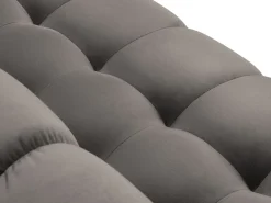 Sofá*Cosmopolitan Design - Sofá de canto esquerdo "Bali" 5 lugares em veludo cinza claro - 293x185x75cm Cinzento claro