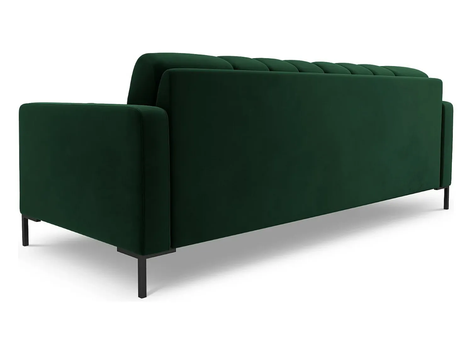 Outlet Cosmopolitan Design - Sofá "Bali" 4 lugares em veludo verde garrafa - 217x92x75cm Verde pinho