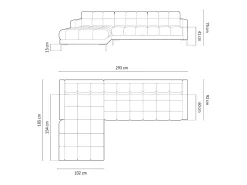 Cosmopolitan Design - Sofá de canto esquerdo
