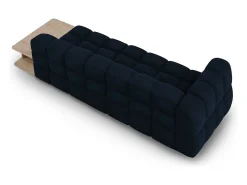 Cosmopolitan Design - Sofá modular direito "Sky" 4 lugares em veludo azul real - 297x102x75cm Azul escuro