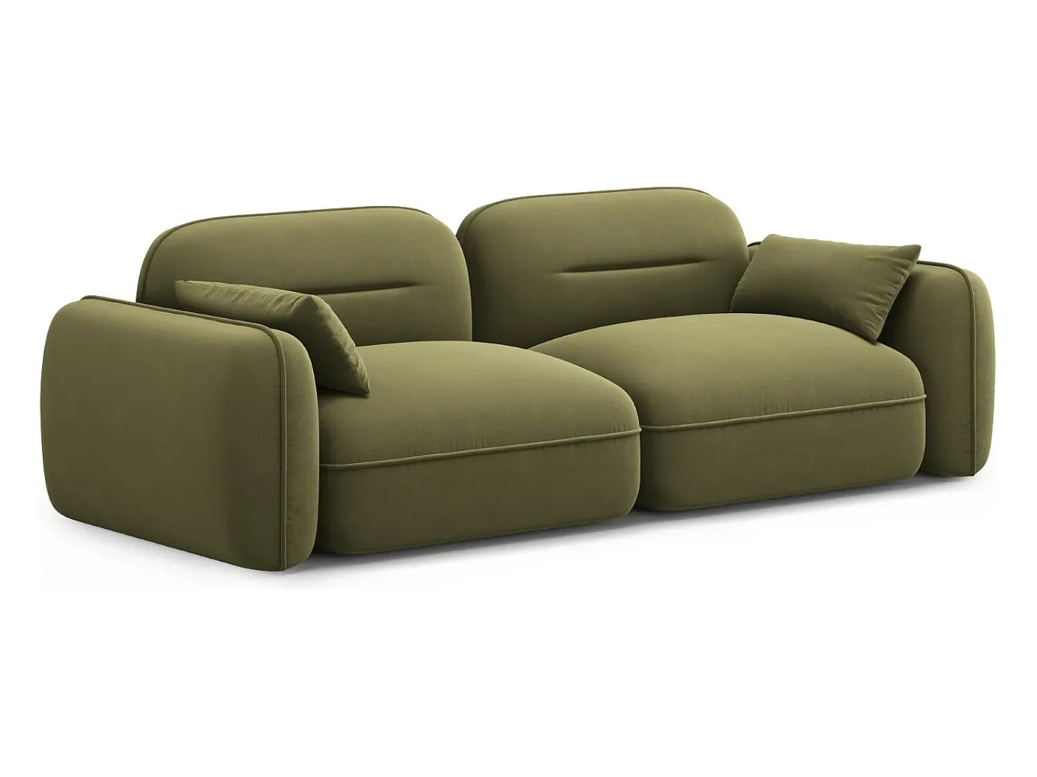 Cosmopolitan Design - Sofá modular "Sydney" 3 lugares em veludo - 230x90x70cm^ Sofá