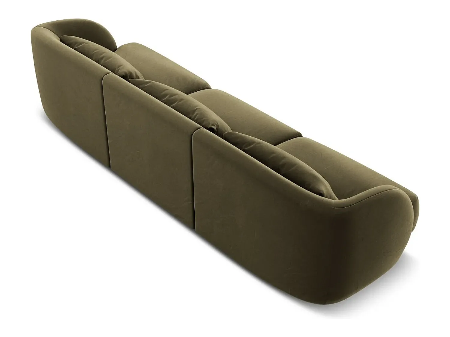 Cosmopolitan Design - Sofá "Tulum" 3 lugares em veludo - 255x90x70cm^ Sofá