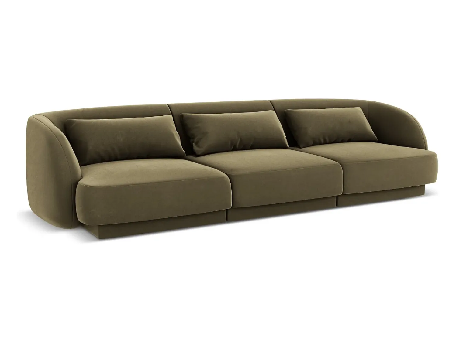 Cosmopolitan Design - Sofá "Tulum" 3 lugares em veludo - 255x90x70cm^ Sofá