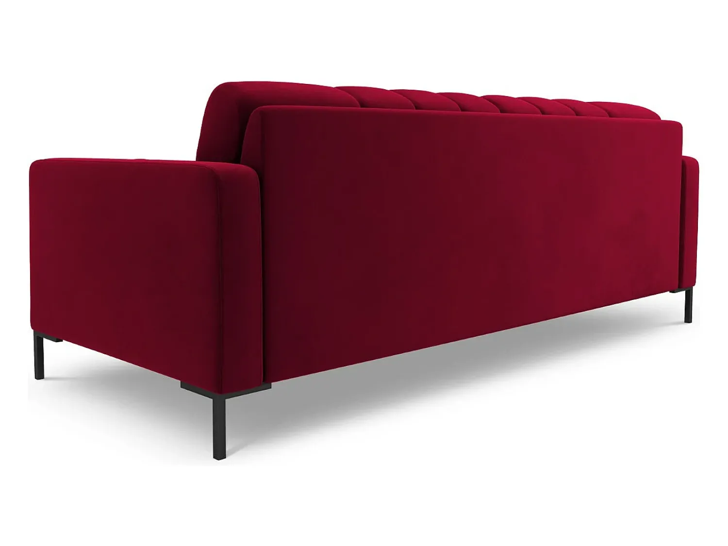 Sofá|Cosmopolitan Design - Sofá "Bali" 4 lugares em veludo - 217x92x75cm Vermelho
