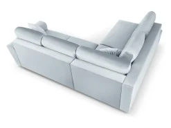 Cosmopolitan Design - Sofá convertível de canto esquerdo com caixa de arrumação "Kyoto" 5 lugares em veludo - 243x194x88cm^ Sofá