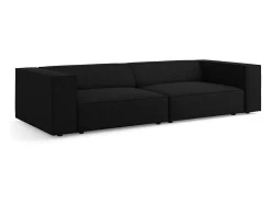 Cosmopolitan Design - Sofá "Arendal" 4 lugares em tecido chenille com efeito canelado - 244x102x70cm^ Sofá