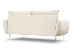 Sofá|Cosmopolitan Design - Sofá "Vienna" 3 lugares em tecido bouclé - 200x92x95cm Bege