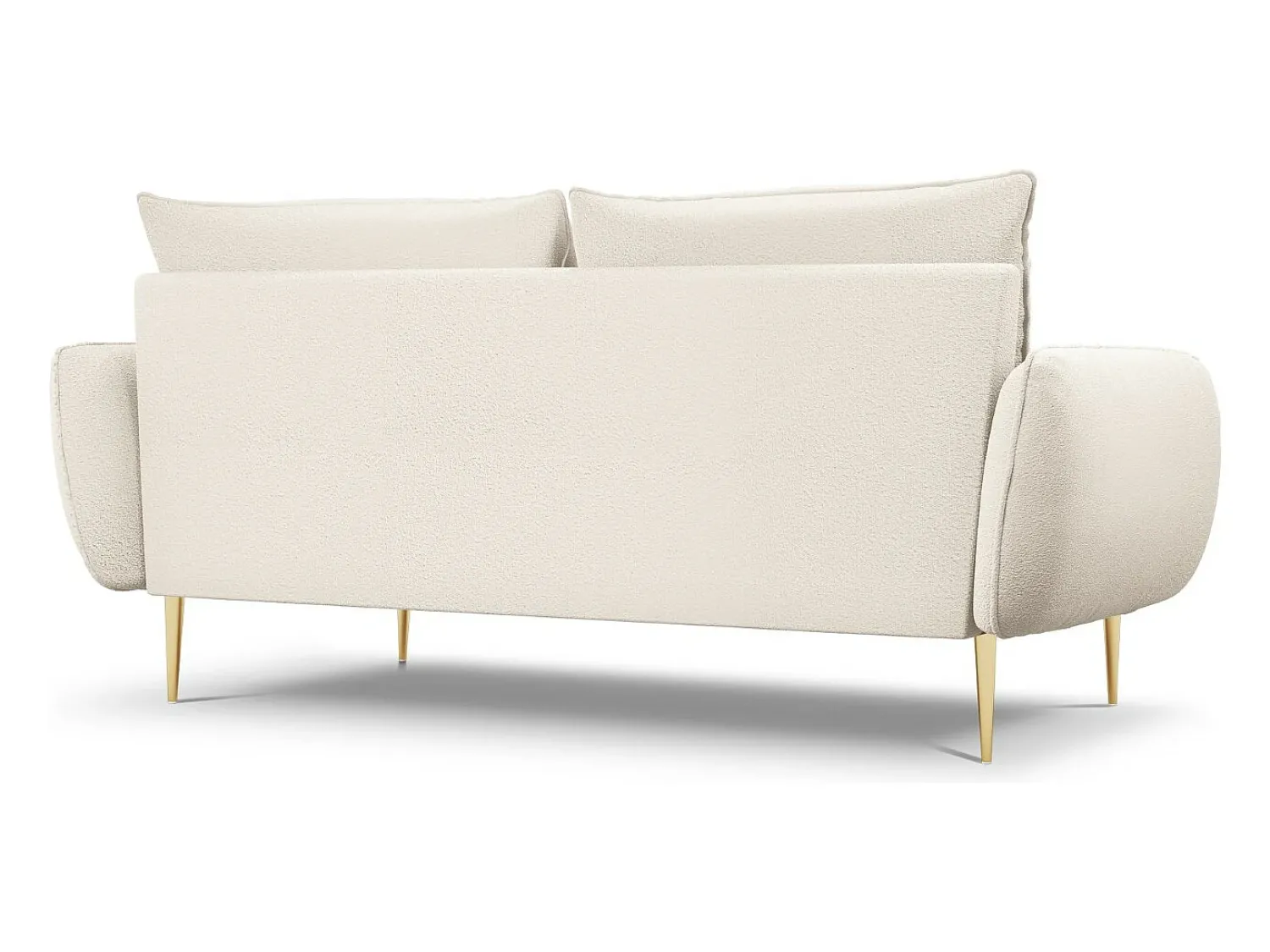 Sofá|Cosmopolitan Design - Sofá "Vienna" 3 lugares em tecido bouclé - 200x92x95cm Bege