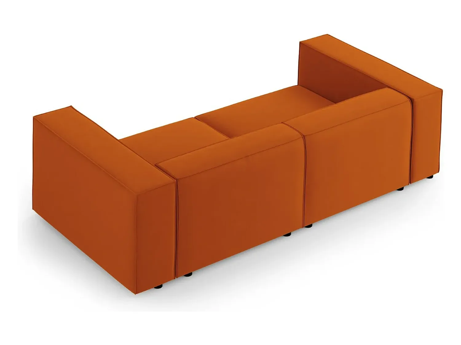 Cosmopolitan Design - Sofá "Arendal" 3 lugares em veludo - 204x102x70cm^ Sofá