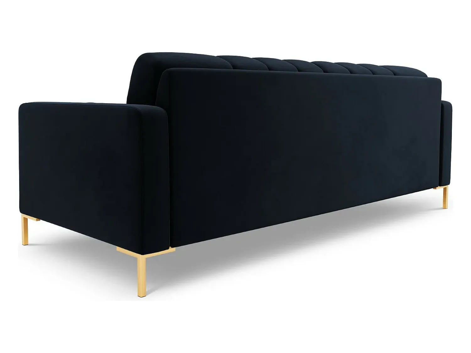 Sofá*Cosmopolitan Design - Sofá "Bali" 3 lugares em veludo - 177x92x75cm Azul escuro