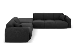 Cosmopolitan Design - Sofá de canto esquerdo "Nolio" 4 lugares em tecido chenille - 315x250x72cm^ Sofá