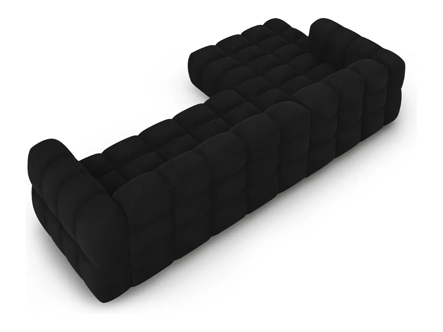 Cosmopolitan Design - Sofá modular de canto esquerdo "Sky" 4 lugares em veludo - 300x162x75cm^ Sofá