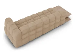 Cosmopolitan Design - Sofá modular virado para a esquerda "Sky" 4 lugares em veludo areia - 297x102x75cm^ Sofá