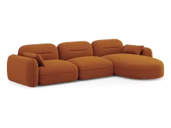 Cosmopolitan Design - Sofá modular de canto direito "Sydney" 4 lugares em veludo - 320x165x70cm^ Sofá