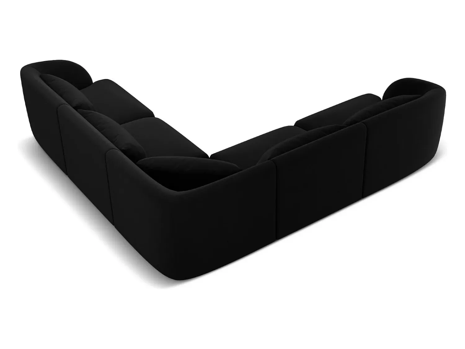 Cosmopolitan Design - Sofá de canto simétrico "Tulum" 5 lugares em veludo - 255x255x70cm^ Sofá