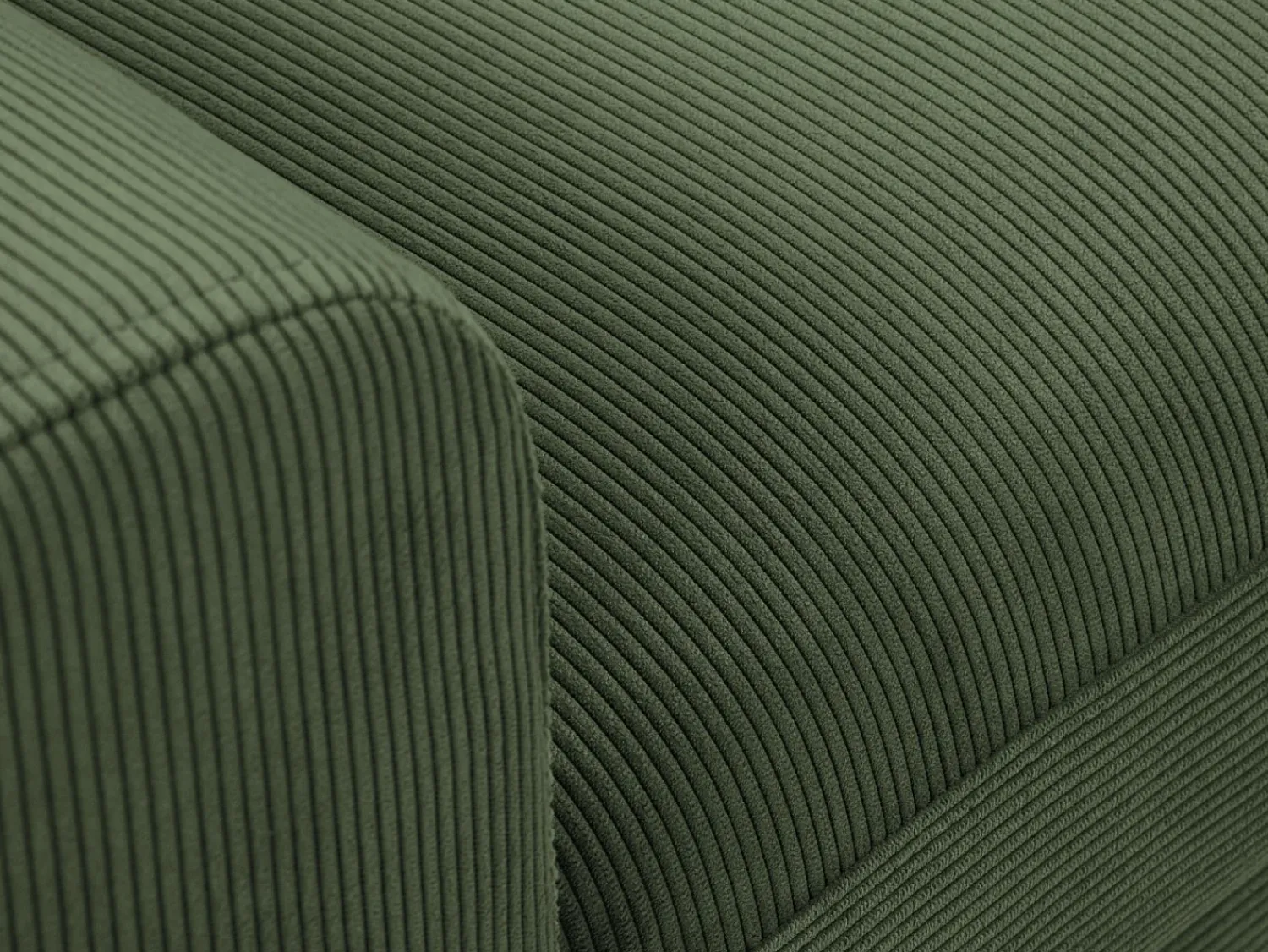 Sofá|Cosmopolitan Design - Sofá convertível de canto direito com caixa de arrumação "Kyoto" 4 lugares em veludo cotelê verde garrafa - 241x145x88cm Verde pinho