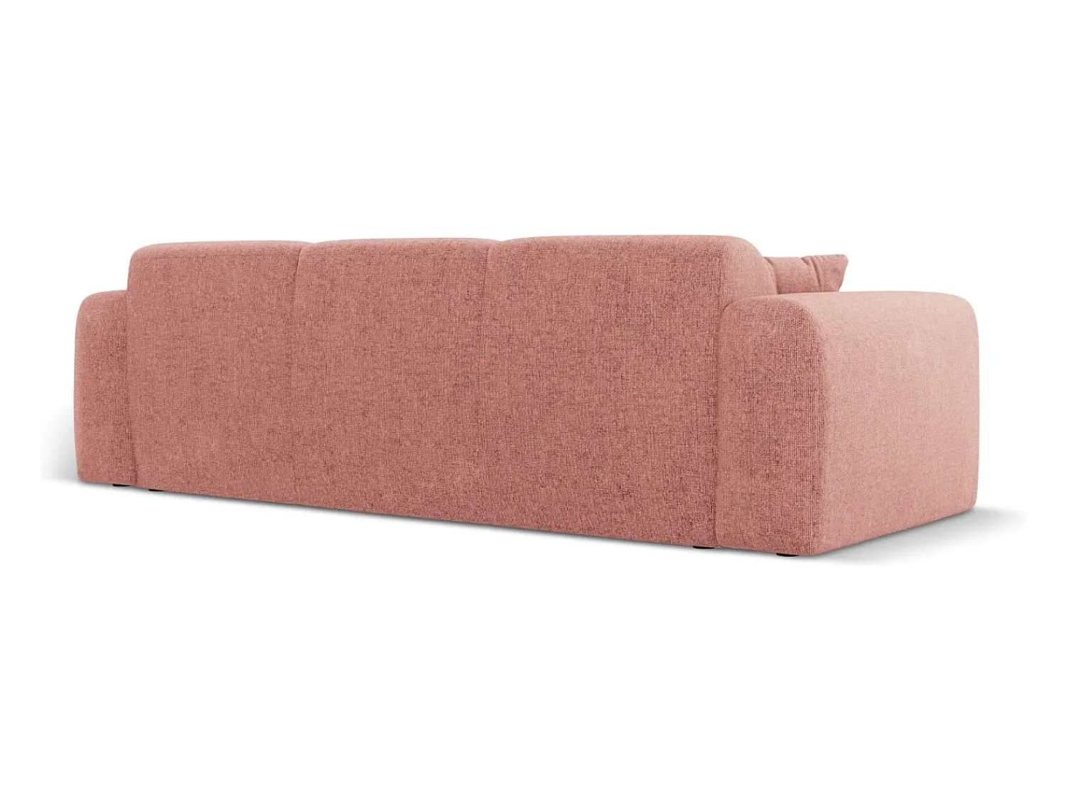 Cosmopolitan Design - Sofá "Nolio" 3 lugares em tecido chenille - 235x95x72cm Rosa