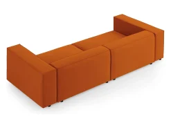 Cosmopolitan Design - Sofá "Arendal" 4 lugares em veludo - 244x102x70cm^ Sofá
