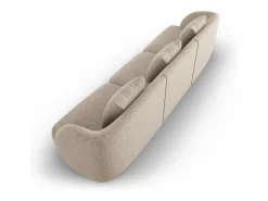 Sofá*Cosmopolitan Design - Sofá "Tulum" 3 lugares em tecido chenille - 255x90x70cm Bege